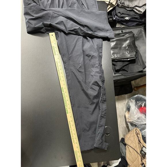 REI Pull On Rain Pants Lined Black Size Large Adjustable Waist Packable Hiking - Picture 6 of 14